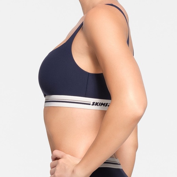 SKIMS Navy Logo Band Bralette - Picture 3 of 11